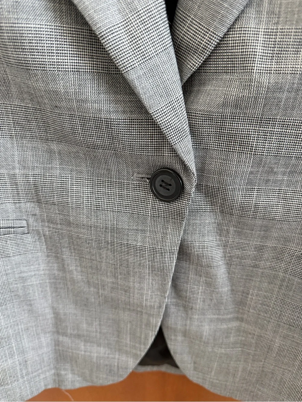 ZARA Light Gray Single-Button Tailored Blazer